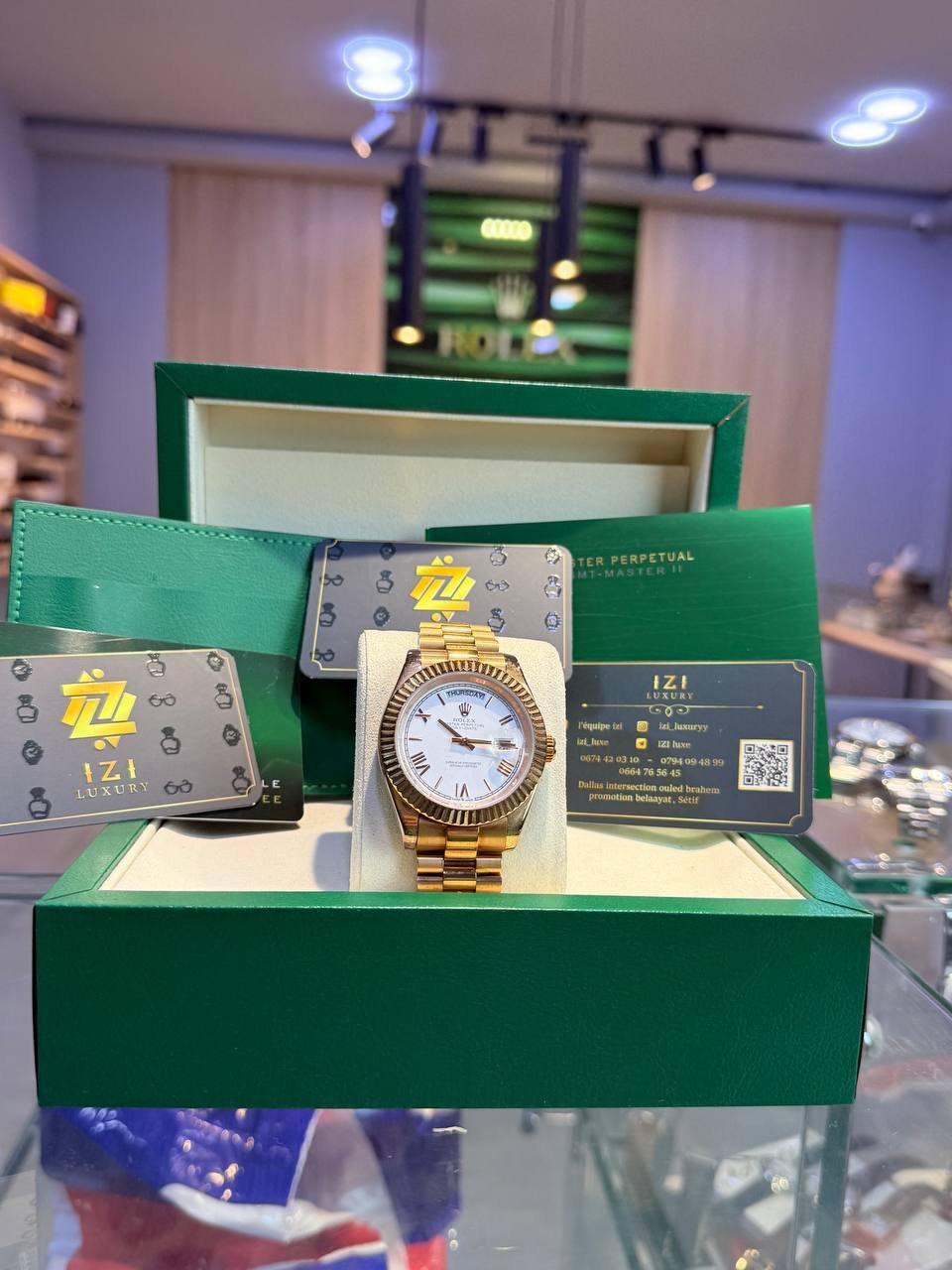 ROLEX DAY DATE IN GOLD CASE WITH MATCHING PRESIDENT STYLE BRACELET - Image 2