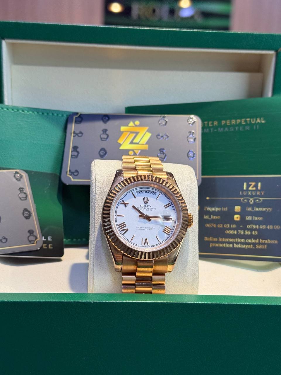 ROLEX DAY DATE IN GOLD CASE WITH MATCHING PRESIDENT STYLE BRACELET - Image 4
