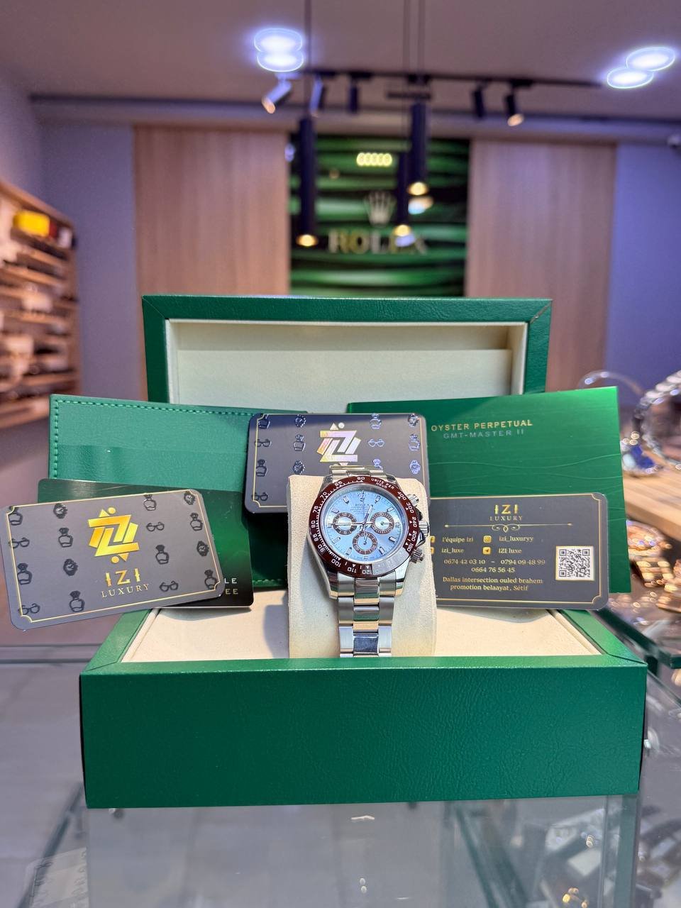 ROLEX DAYTONA ICE BLUE WITH A CHESTNUT BROWN - Image 2