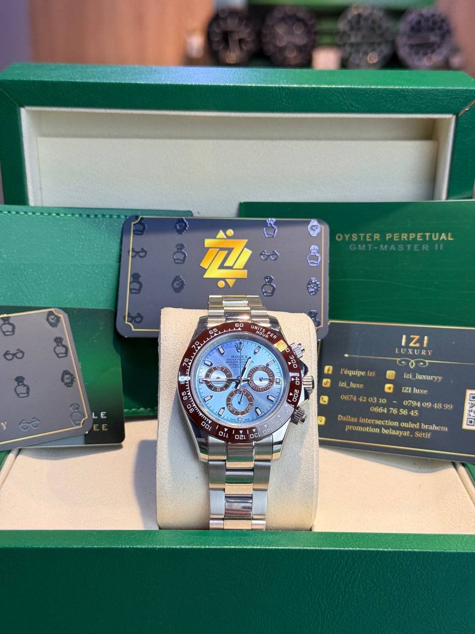 ROLEX DAYTONA ICE BLUE WITH A CHESTNUT BROWN - Image 3