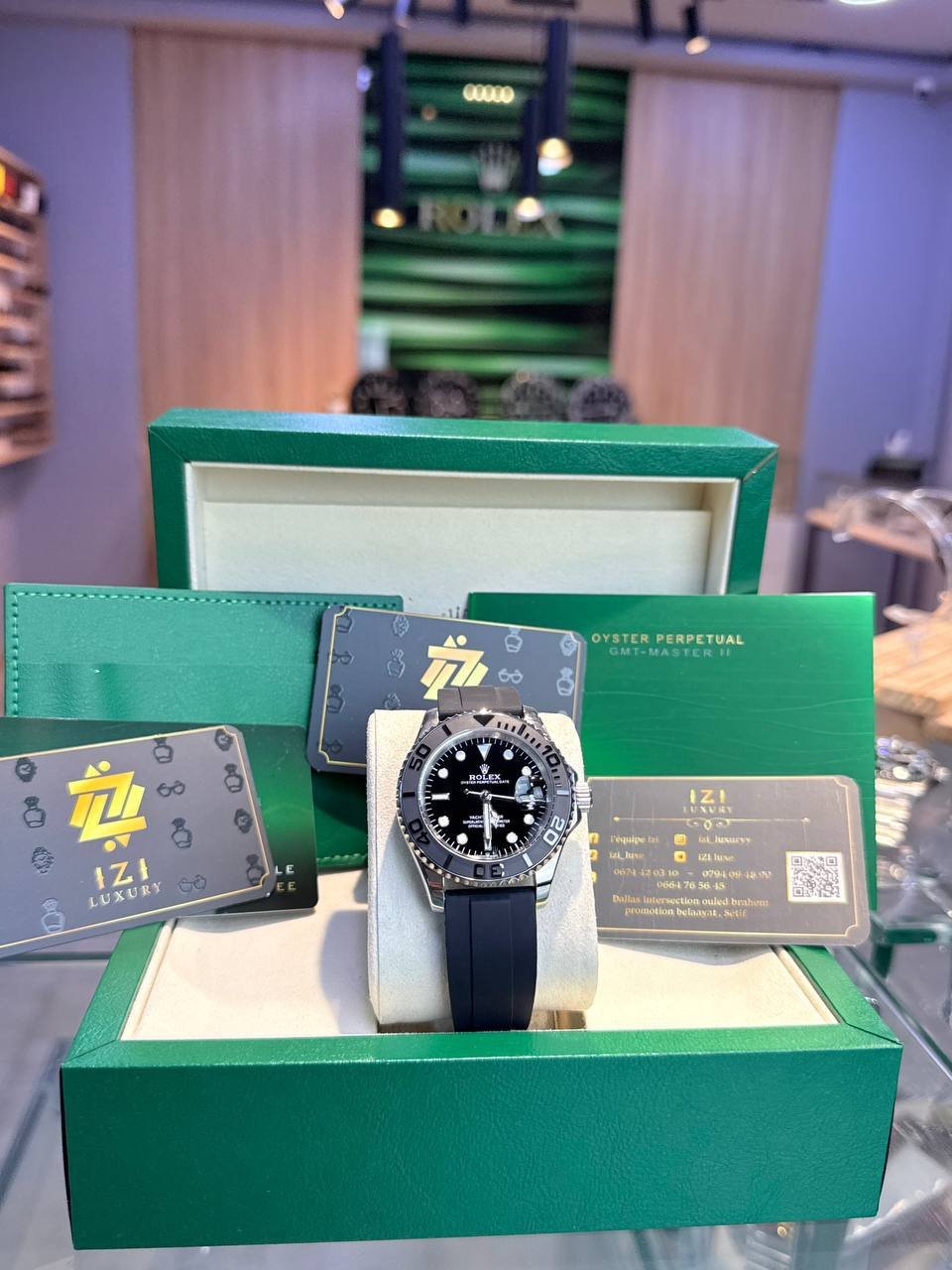 ROLEX YACHT MASTER ALL BLACK DIAL - Image 4